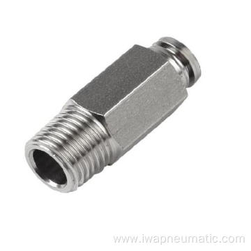 Pneumatic check valve straight fitting